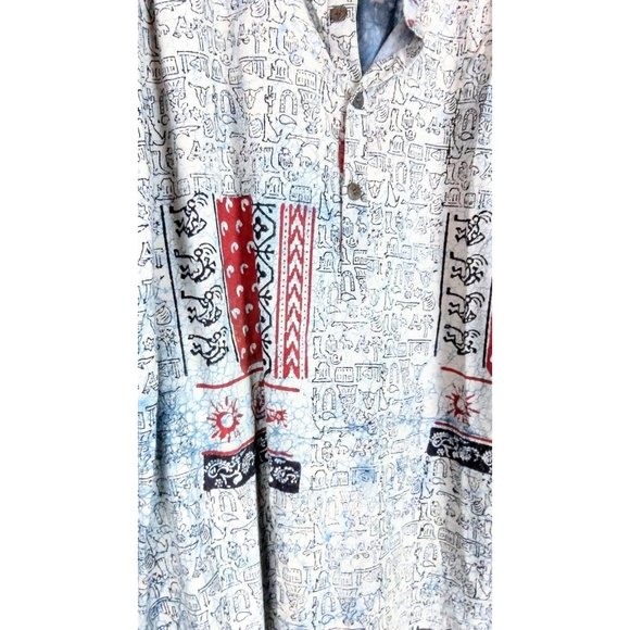 Boho tribal print cotton tie dye pullover shirt - Picture 6 of 6